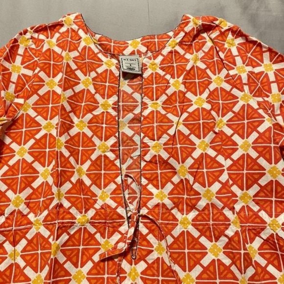 Old Navy Maternity Tunic 3/4 Sleeve Flowy Hem Top Orange Sz s - Picture 4 of 9